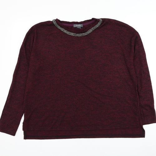 Primark Womens Purple Round Neck Polyester Pullover Jumper Size 12