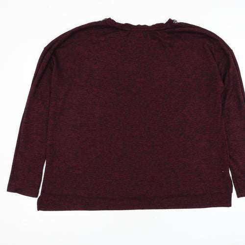 Primark Womens Purple Round Neck Polyester Pullover Jumper Size 12