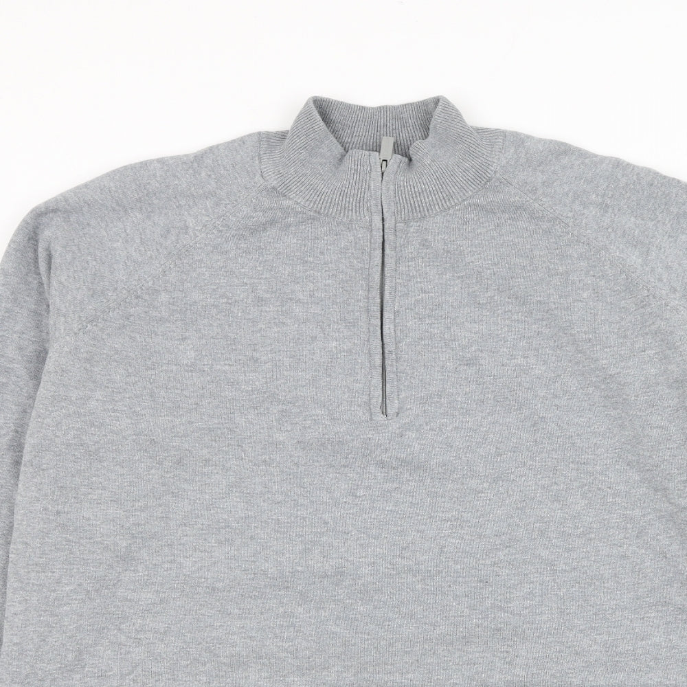 Dunlop Mens Grey Cotton Pullover Sweatshirt Size L