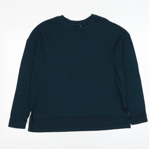 Primark Womens Green Round Neck Polyester Pullover Jumper Size 4