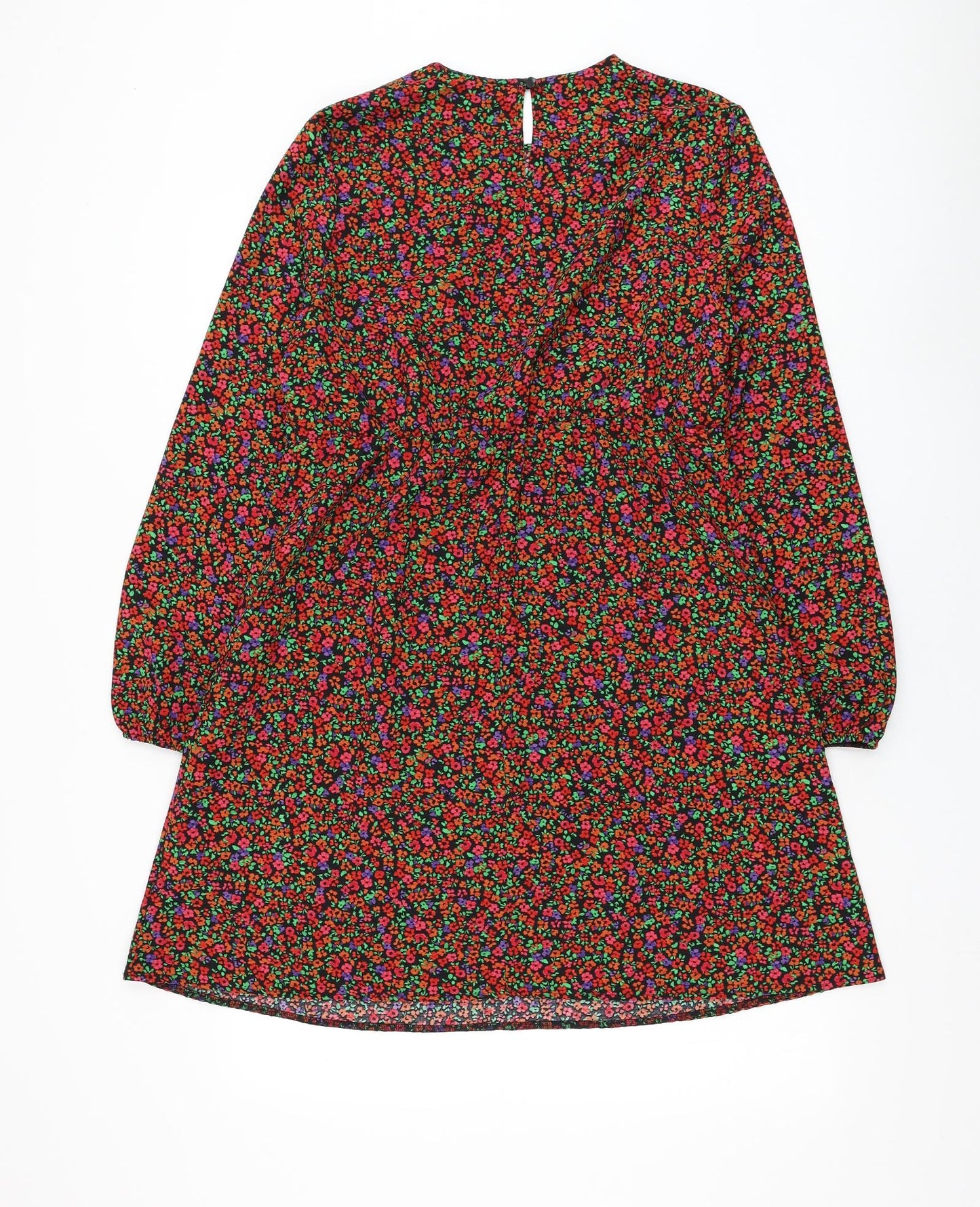 Primark Womens Multicoloured Floral Polyester A-Line Size 14 Round Neck Pullover