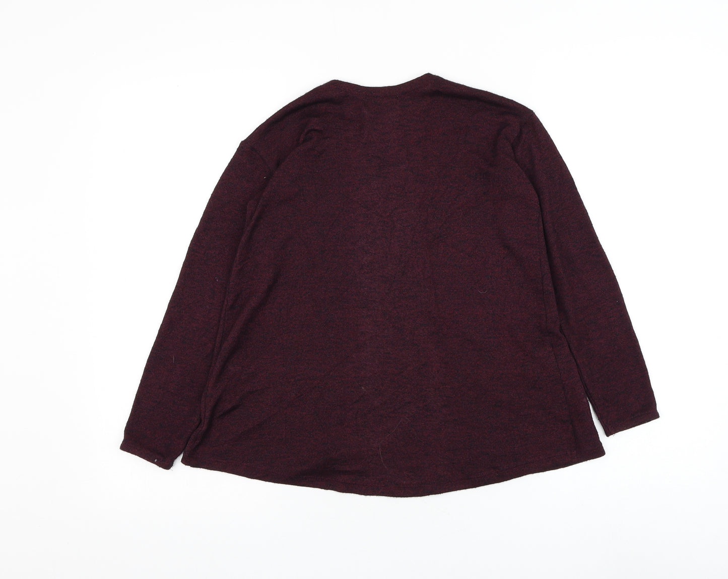 H&M Girls Purple Square Neck Polyester Cardigan Jumper Size 9-10 Years Pullover