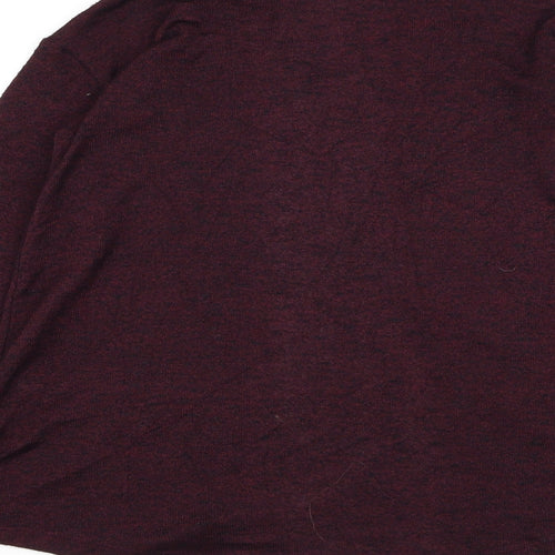 H&M Girls Purple Square Neck Polyester Cardigan Jumper Size 9-10 Years Pullover