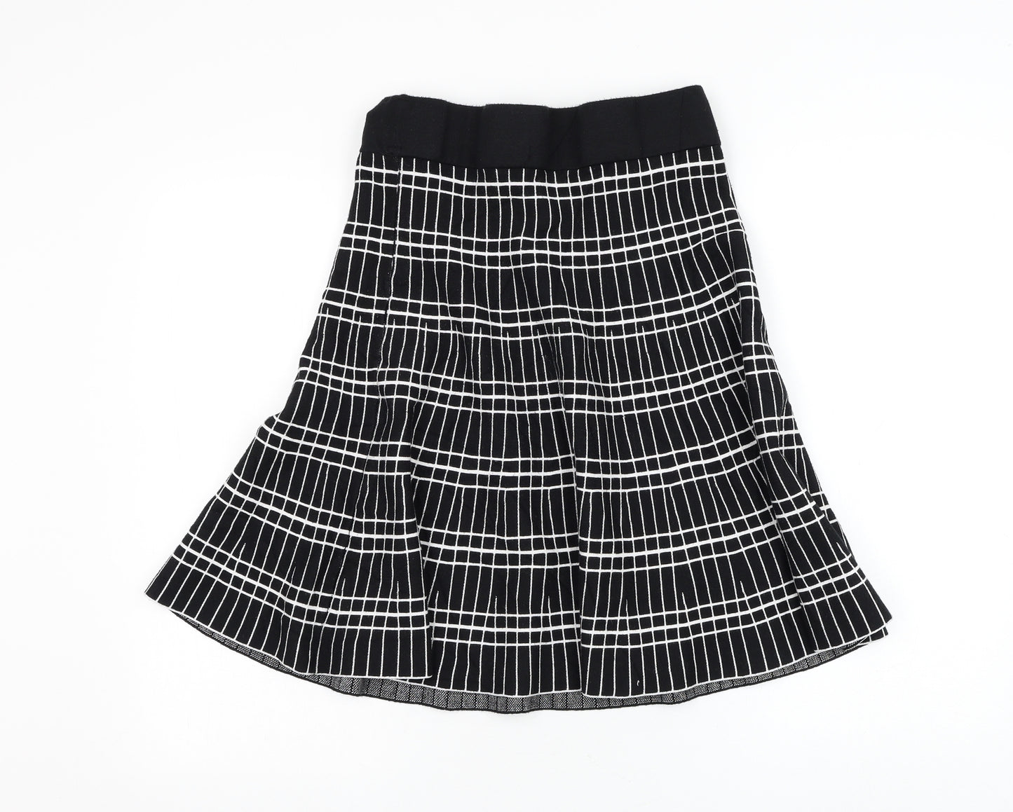 Truworths Womens Black Geometric Viscose Skater Skirt Size 10