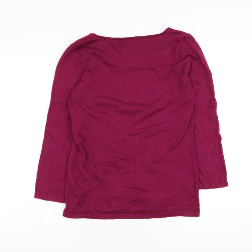 NEXT Womens Purple Round Neck Cotton Pullover Jumper Size 12