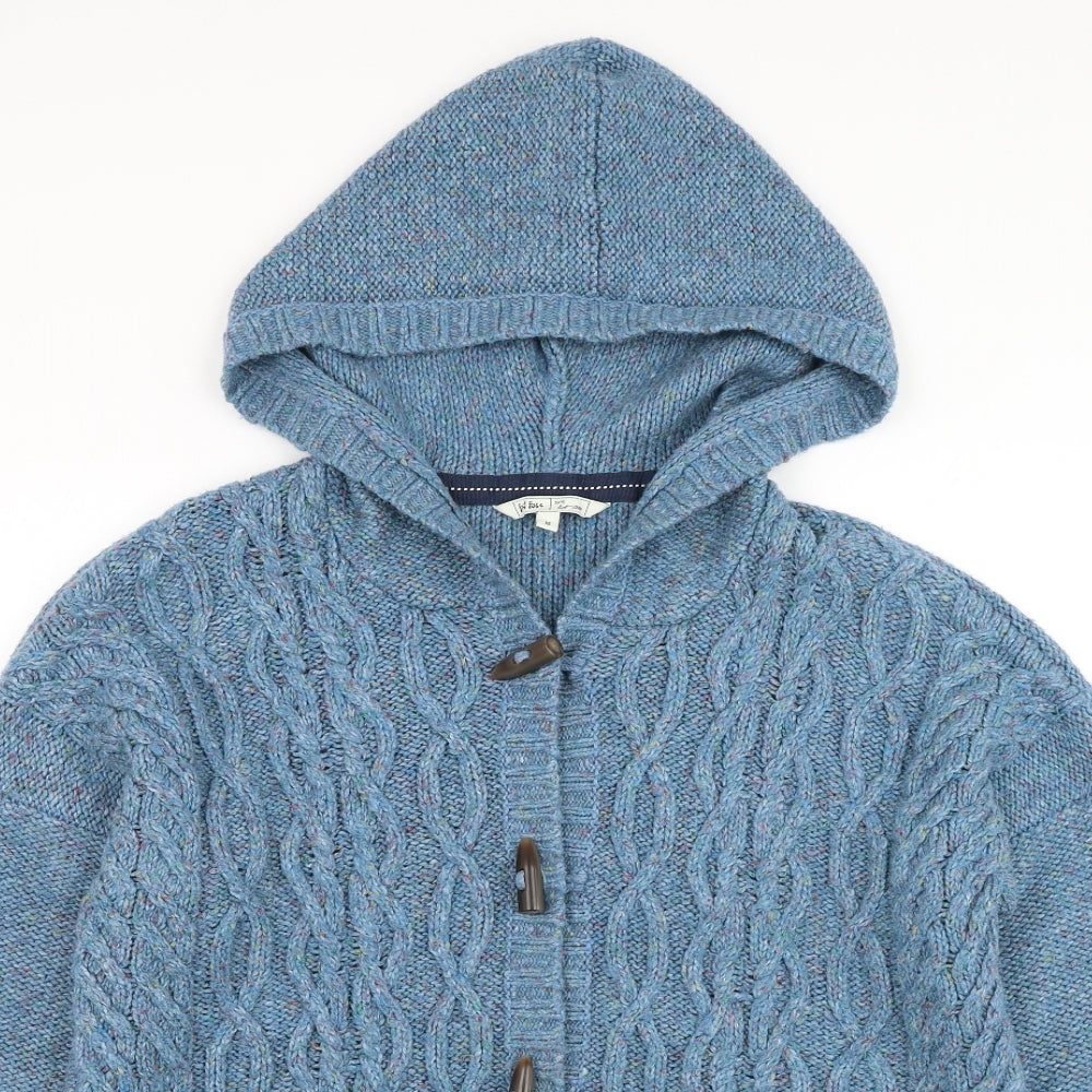 Fat Face Mens Blue Round Neck Acrylic Cardigan Jumper Size M
