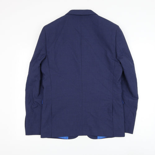 Marks and Spencer Mens Blue Polyester Jacket Suit Jacket Size 38