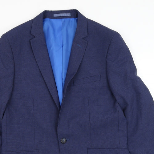 Marks and Spencer Mens Blue Polyester Jacket Suit Jacket Size 38