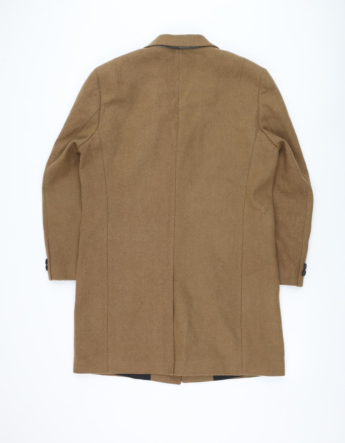 NEXT Mens Brown Overcoat Coat Size M Button