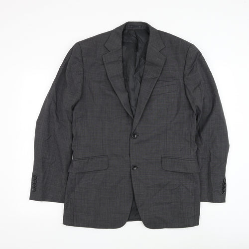 Savoy Taylors Guild Mens Grey Wool Jacket Suit Jacket Size 38