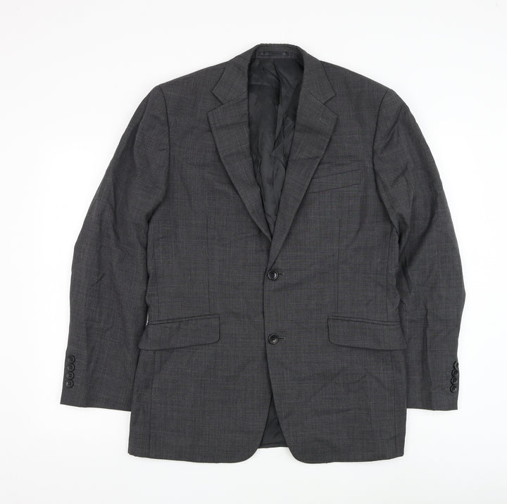 Savoy Taylors Guild Mens Grey Wool Jacket Suit Jacket Size 38