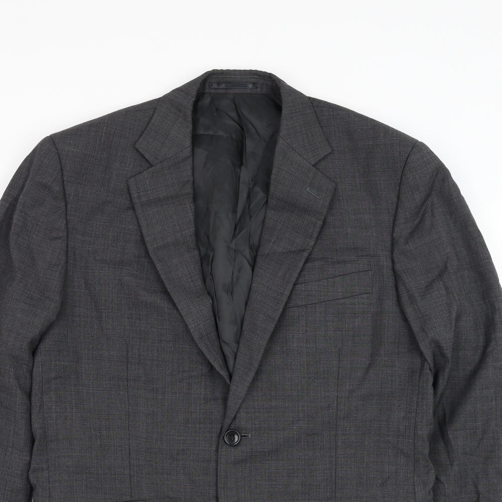 Savoy Taylors Guild Mens Grey Wool Jacket Suit Jacket Size 38