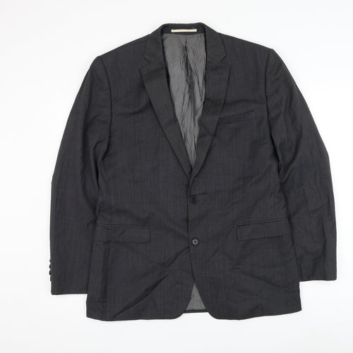 French Connection Mens Grey Wool Jacket Suit Jacket Size 40
