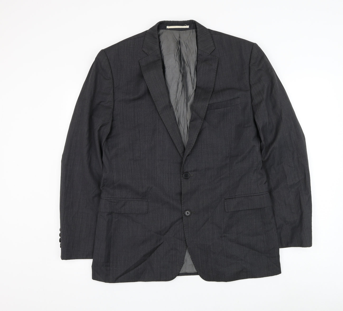 French Connection Mens Grey Wool Jacket Suit Jacket Size 40