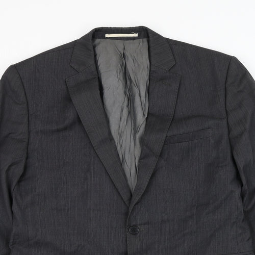 French Connection Mens Grey Wool Jacket Suit Jacket Size 40