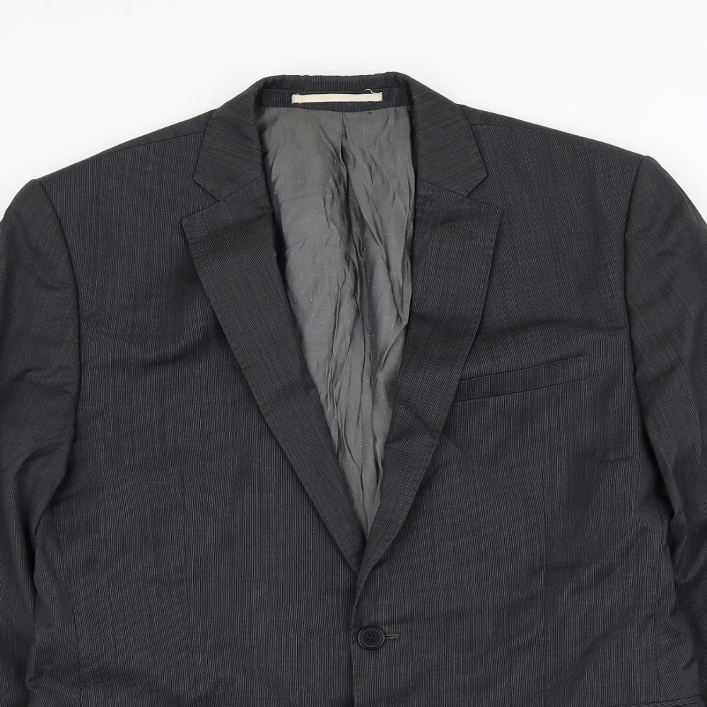 French Connection Mens Grey Wool Jacket Suit Jacket Size 40