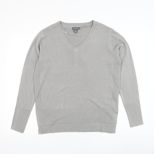 Primark Womens Grey V-Neck Acrylic Pullover Jumper Size 6