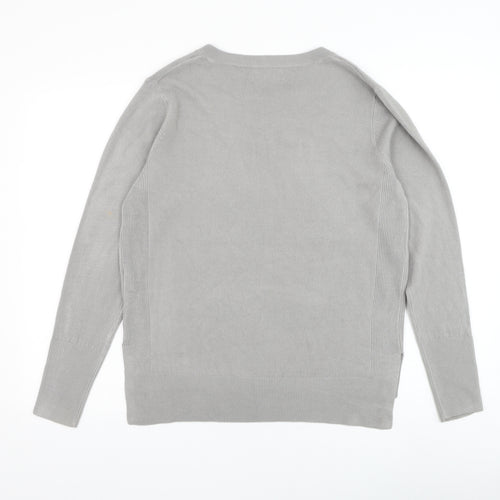 Primark Womens Grey V-Neck Acrylic Pullover Jumper Size 6