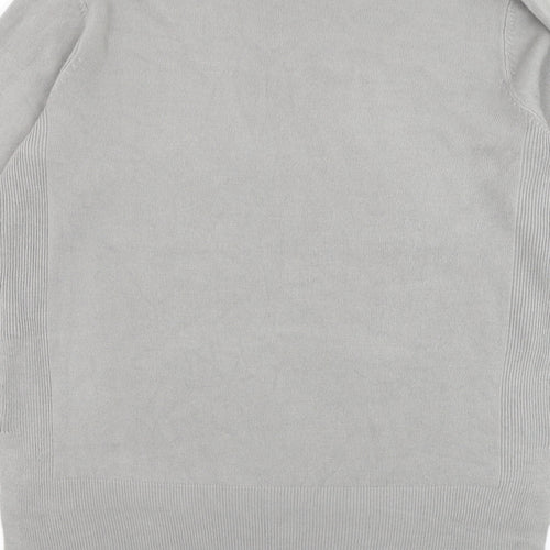 Primark Womens Grey V-Neck Acrylic Pullover Jumper Size 6