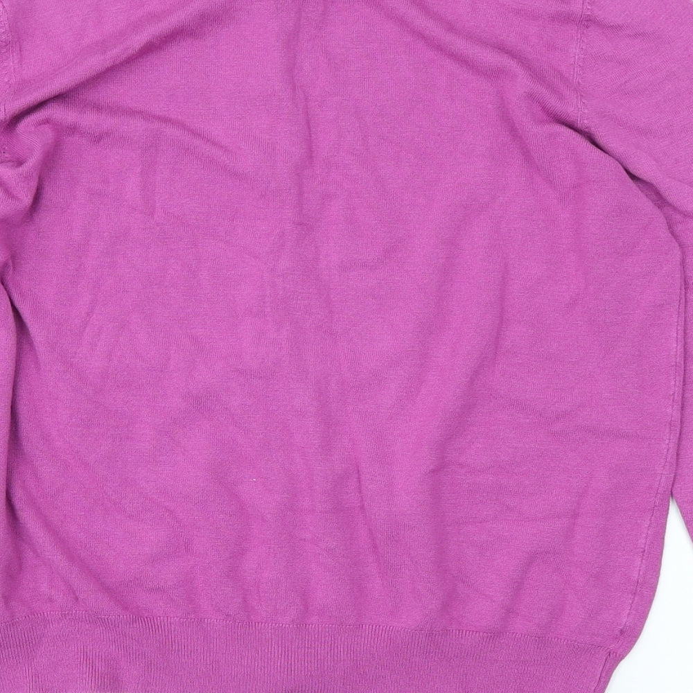 George Womens Pink Round Neck Viscose Cardigan Jumper Size 14