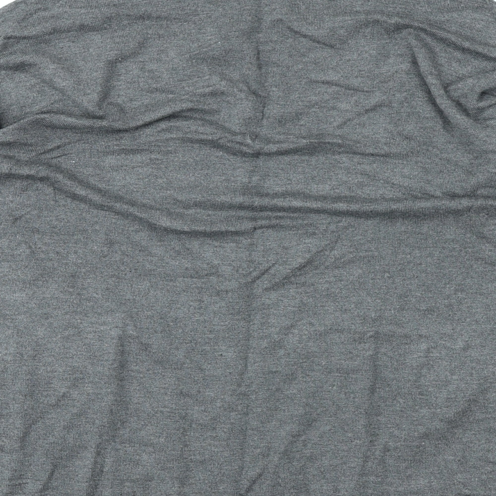 F&F Womens Grey High Neck Viscose Pullover Jumper Size 16