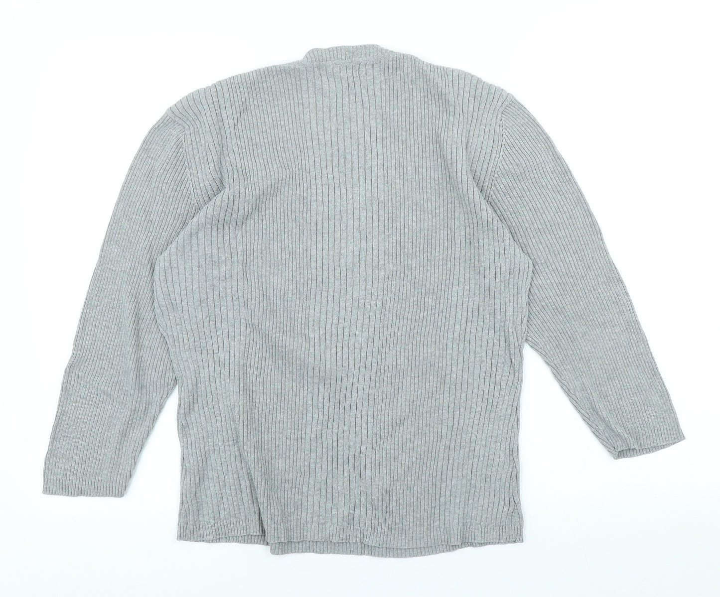 Papaya Womens Grey Scoop Neck Acrylic Pullover Jumper Size 20