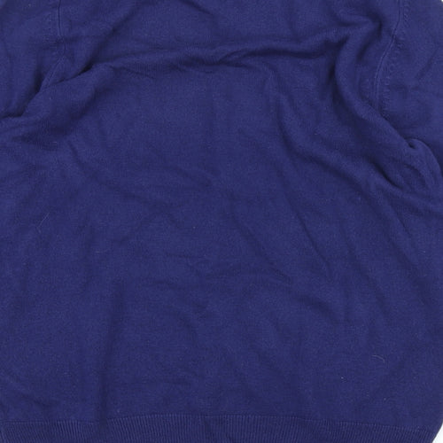 Marks and Spencer Womens Purple High Neck Acrylic Pullover Jumper Size 10