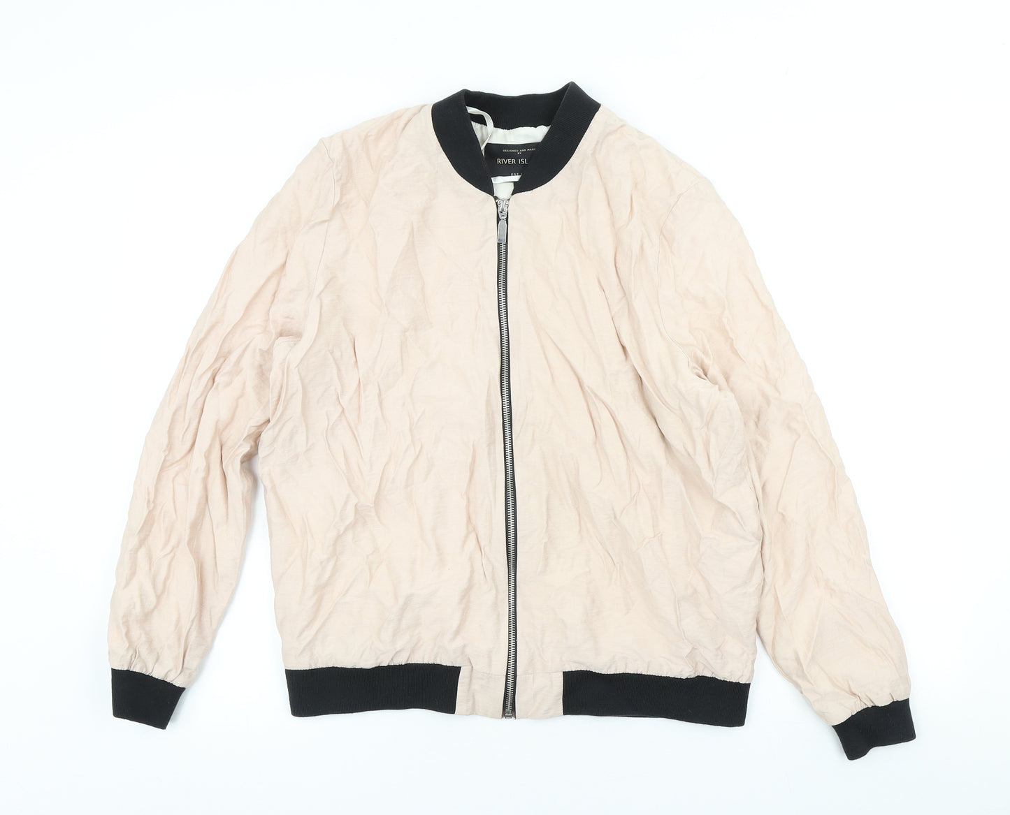 River Island Womens Pink Jacket Size 12 Zip