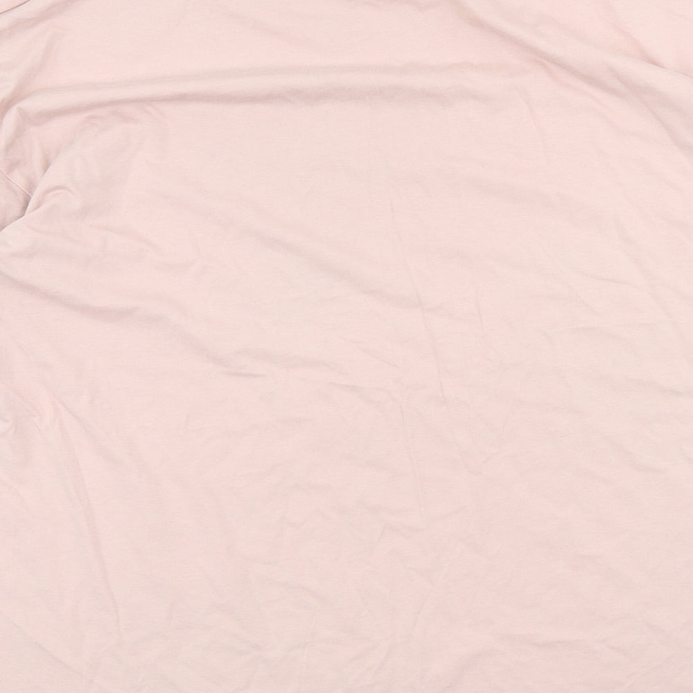 Select Womens Pink Cotton Basic T-Shirt Size XL Crew Neck