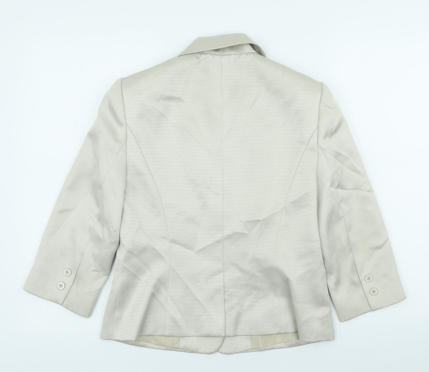 Planet Womens Ivory Polyester Jacket Blazer Size 8