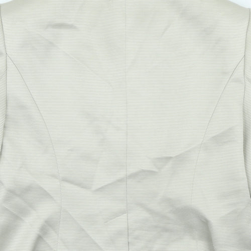 Planet Womens Ivory Polyester Jacket Blazer Size 8