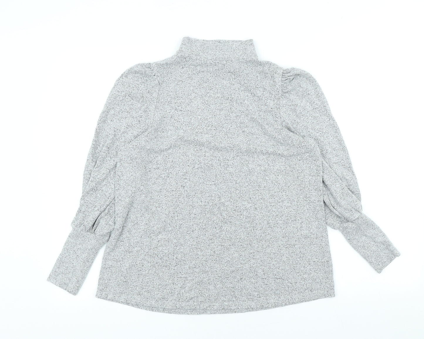 TU Womens Grey High Neck Viscose Pullover Jumper Size 8