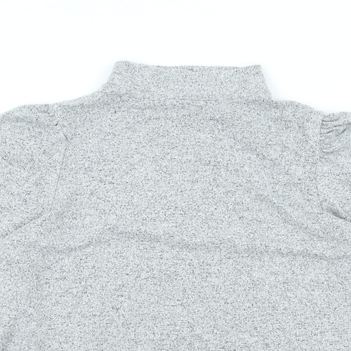 TU Womens Grey High Neck Viscose Pullover Jumper Size 8