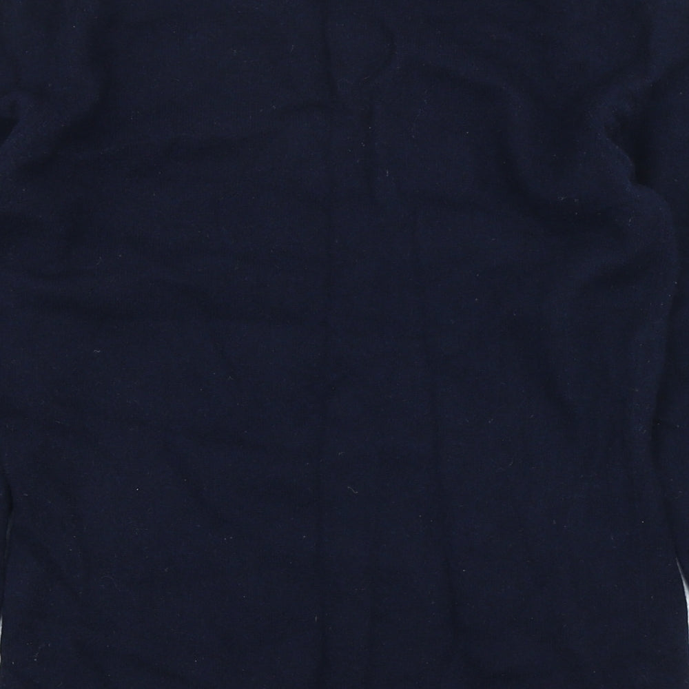 PURE Collection Womens Blue Scoop Neck 100% Cashmere Pullover Jumper Size 10