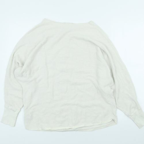 Body Flirt Womens Ivory Scoop Neck Cotton Pullover Jumper Size M