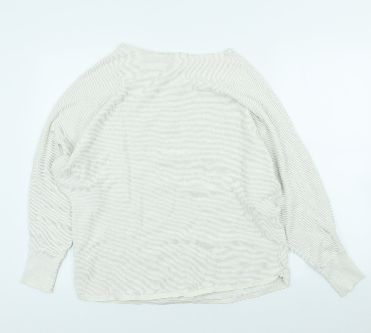 Body Flirt Womens Ivory Scoop Neck Cotton Pullover Jumper Size M