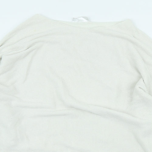 Body Flirt Womens Ivory Scoop Neck Cotton Pullover Jumper Size M