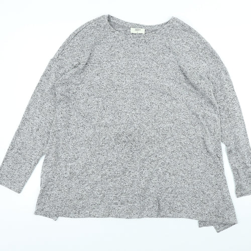 Papaya Womens Grey Crew Neck Polyester Pullover Jumper Size 16
