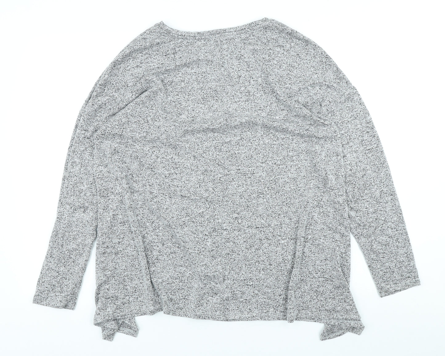 Papaya Womens Grey Crew Neck Polyester Pullover Jumper Size 16