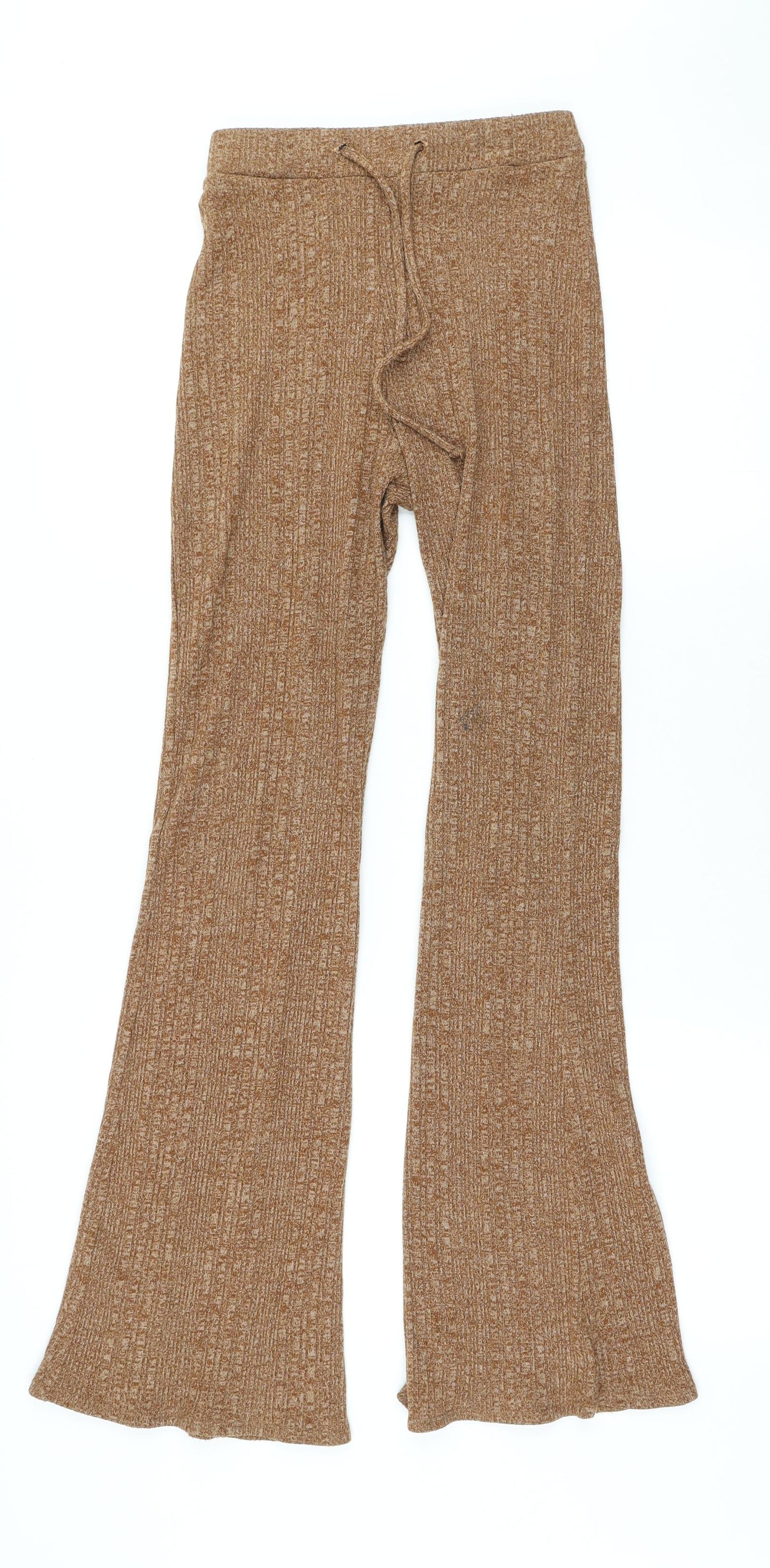 ASOS Womens Brown Cotton Jogger Trousers Size 4 L29 in Regular Drawstring