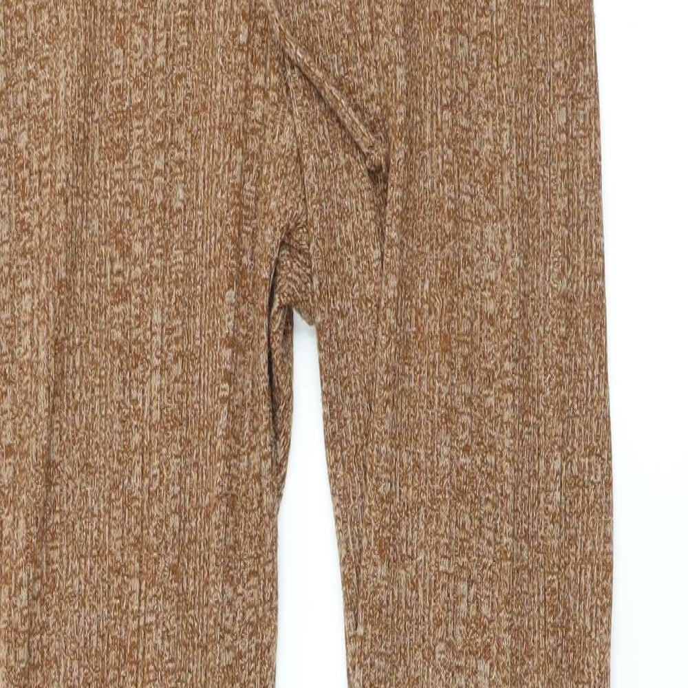 ASOS Womens Brown Cotton Jogger Trousers Size 4 L29 in Regular Drawstring