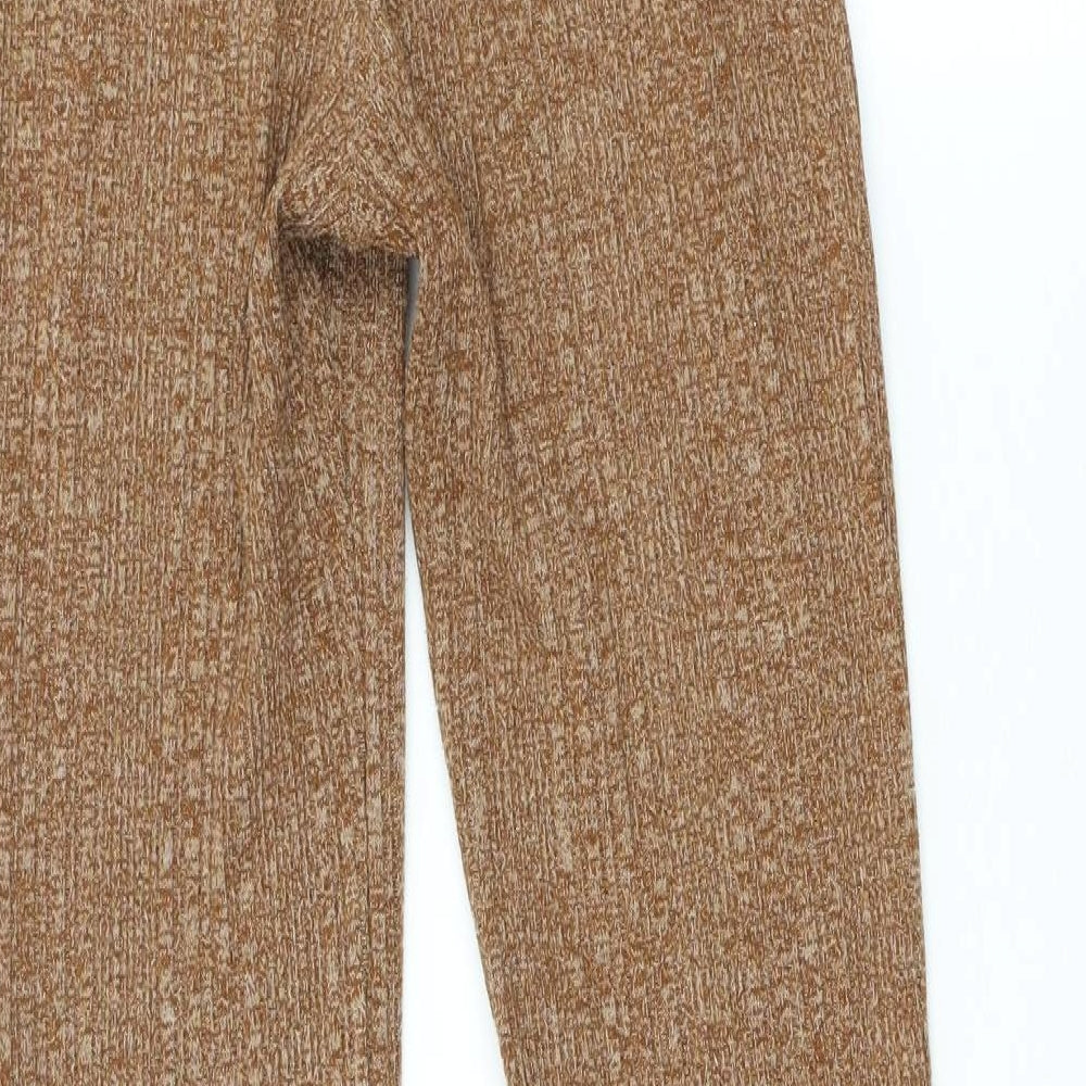 ASOS Womens Brown Cotton Jogger Trousers Size 4 L29 in Regular Drawstring