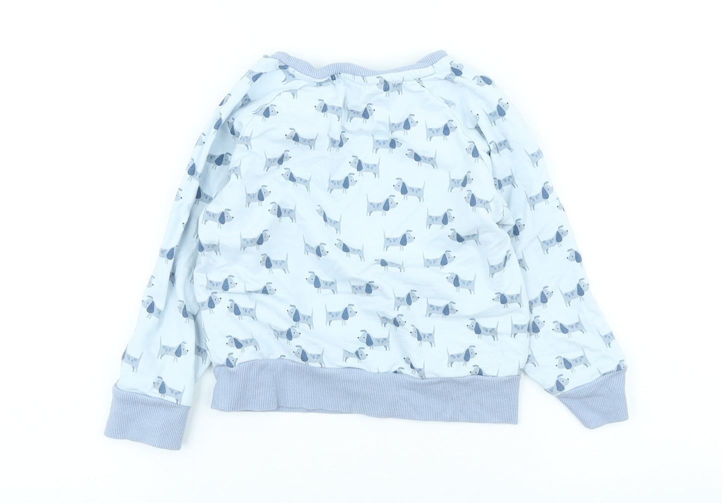 NEXT Boys Black Geometric Cotton Pullover Sweatshirt Size 3-4 Years - Dogs