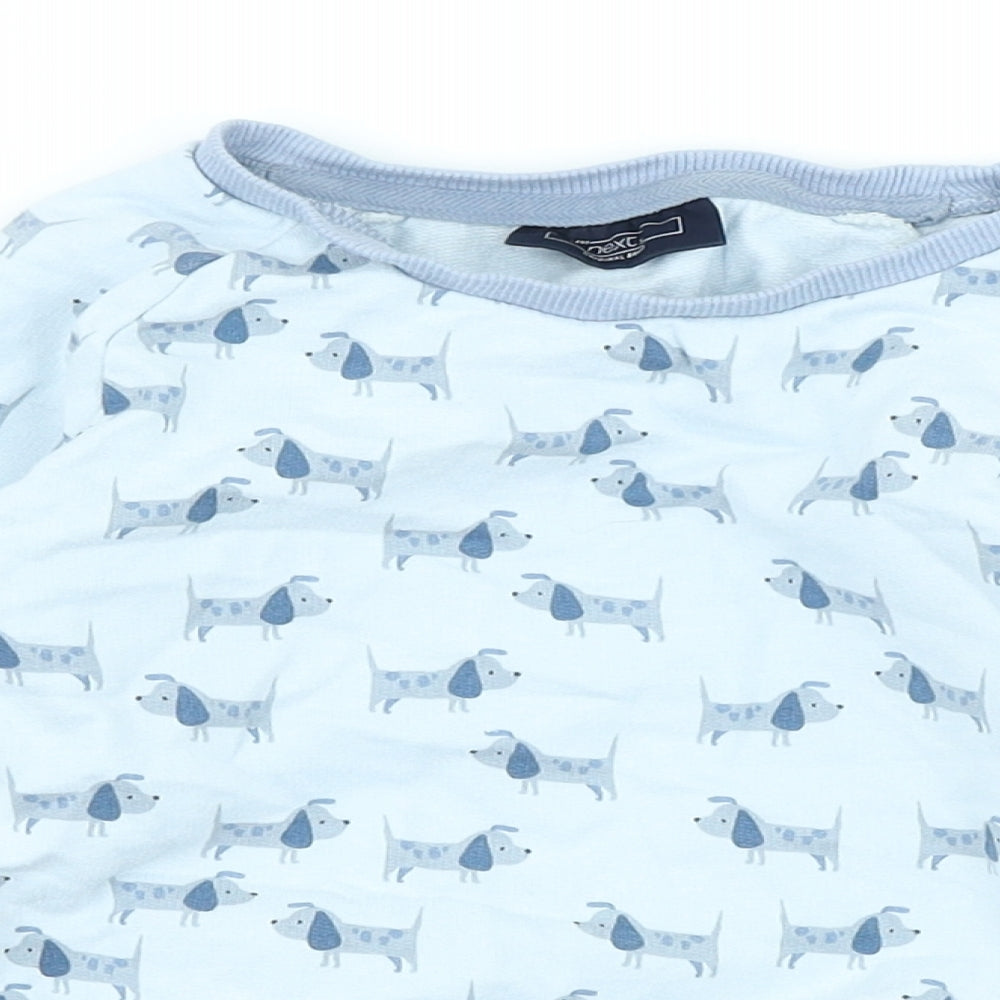 NEXT Boys Black Geometric Cotton Pullover Sweatshirt Size 3-4 Years - Dogs