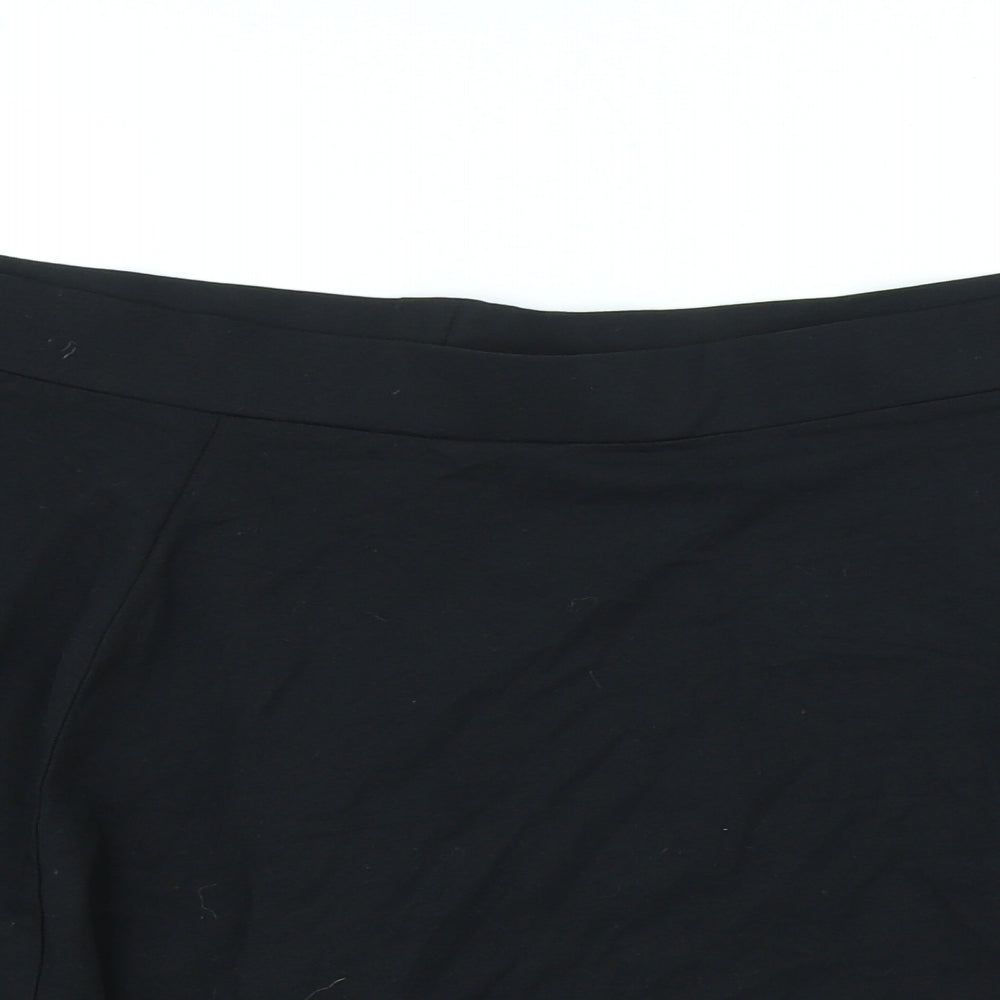 New Look Womens Black Cotton Skater Skirt Size 28