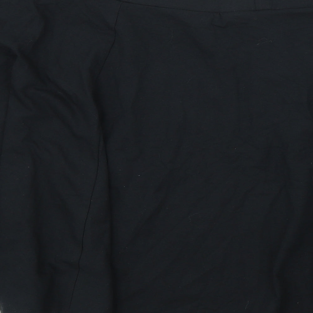 New Look Womens Black Cotton Skater Skirt Size 28