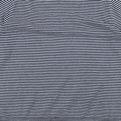 Gap Womens Blue Scoop Neck Striped Acrylic Pullover Jumper Size XS