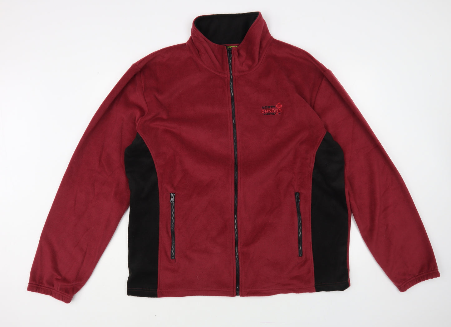 Atlas Mens Red Polyester Full Zip Sweatshirt Size 2XL
