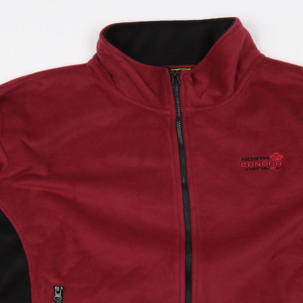 Atlas Mens Red Polyester Full Zip Sweatshirt Size 2XL