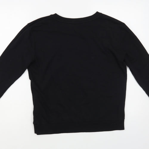 H&M Womens Black Cotton Pullover Sweatshirt Size M Pullover